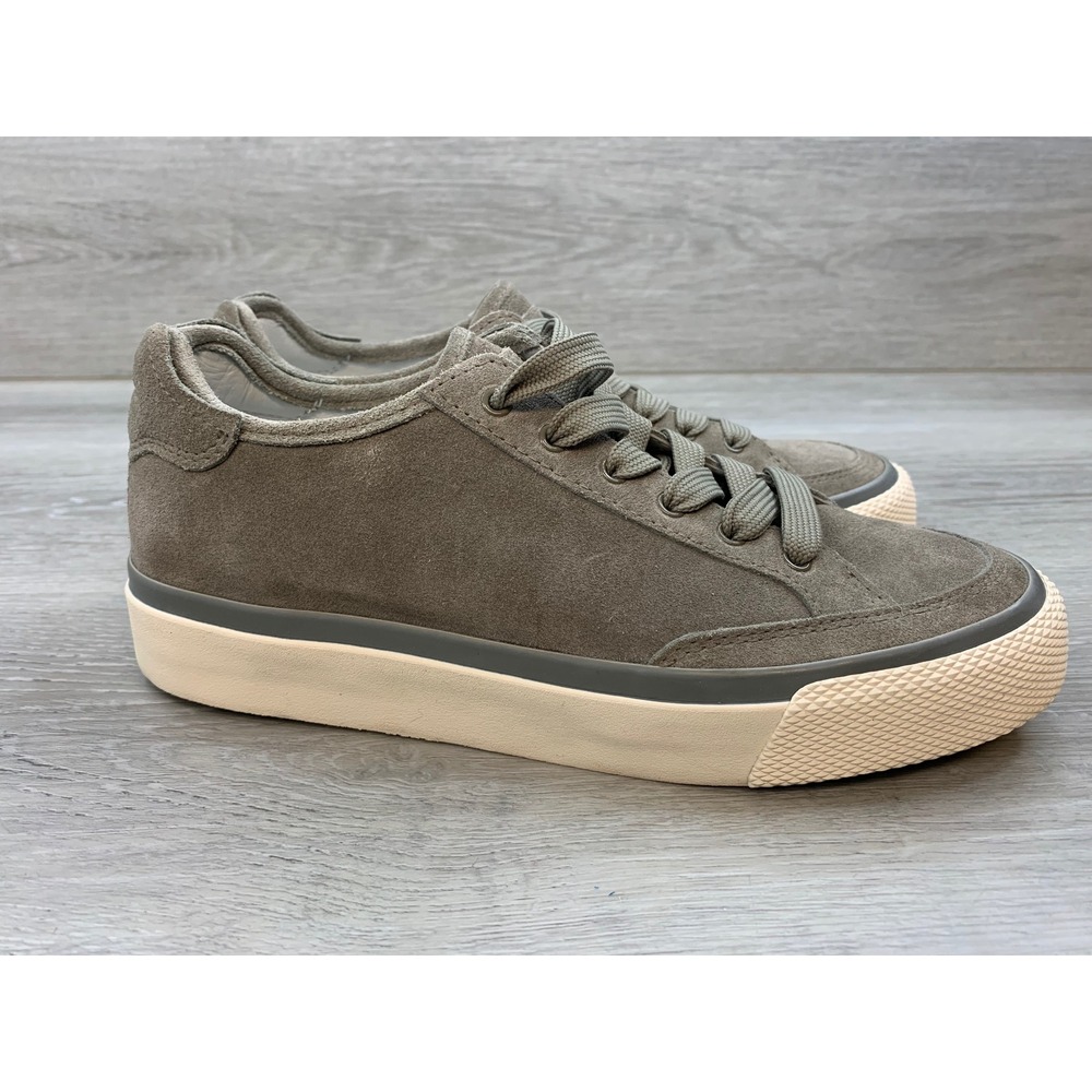 Rag & Bone Women's Low Suede Sneakers 7.5 Taupe Platform Minimal Shoes